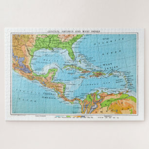 Quebra-cabeça Caribe / Índias Ocidentais, Antigo mapa restaurado