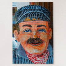 Caricatura de um motorista de trem na Virgínia.