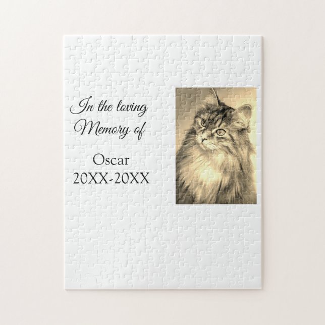 Quebra-cabeça carinhosa memorial keephofunerário adicionar nome  (Vertical)