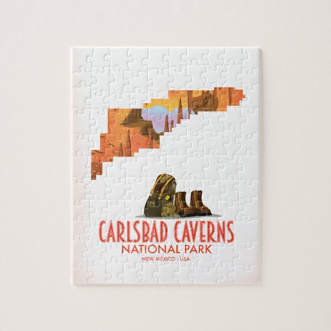 Quebra-cabeça Carlsbad caverns national park novo mapa do méxico (Vertical)