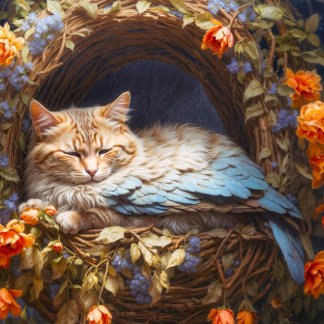 Quebra-cabeça Carmel Colorido Gato com Asas