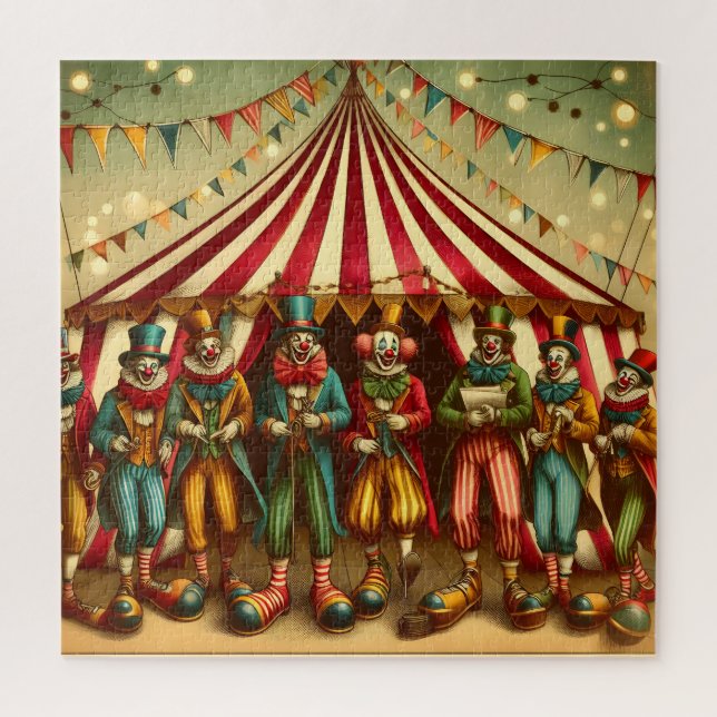 Quebra-cabeça Carnaval do Enigma Enigmático do Palhaço Engraçado (Vertical)