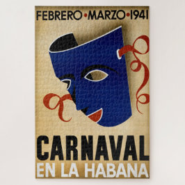 Quebra-cabeça Carnaval Havana Vintage Cuba Viagem Advertisement