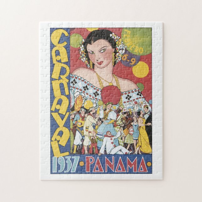 Quebra-cabeça Carnaval Panamá 1937 (Vertical)