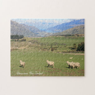 Quebra-cabeça Carneiros com uma vista, Queenstown NZ -