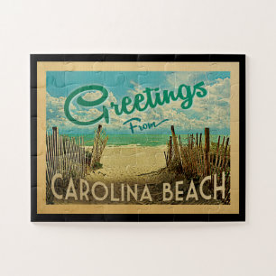 Quebra-cabeça Carolina Beach Viagens vintage