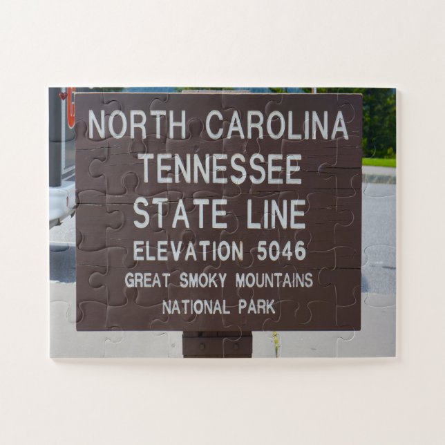 Quebra-cabeça Carolina do Norte Tennessee (Horizontal)