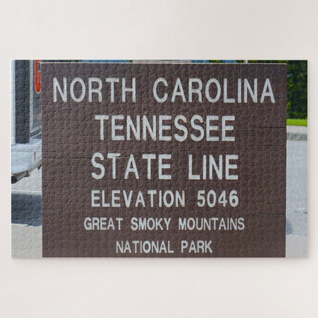 Quebra-cabeça Carolina do Norte Tennessee (Horizontal)