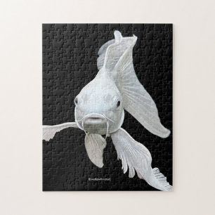Quebra-cabeça Carpa Koi Borboleta de Platina Deslumbrante