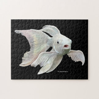 Quebra-cabeça Carpa Koi Borboleta de Platina Impressionante