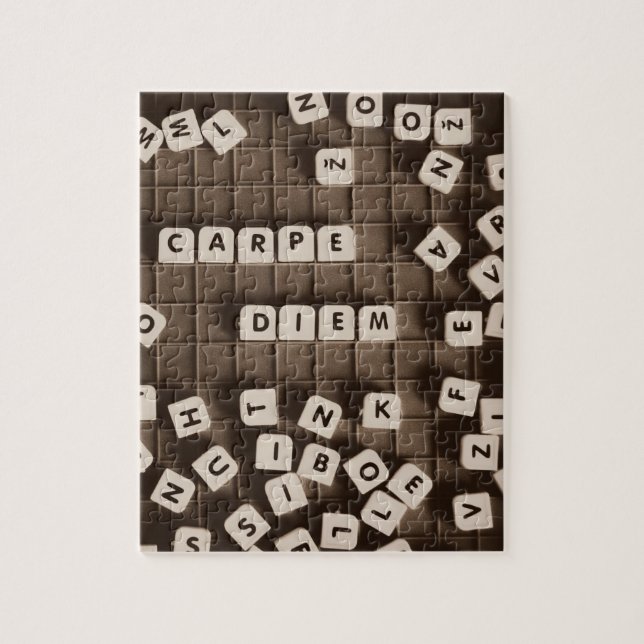 Quebra-cabeça Carpe Diem - Azulejos com Letra Crambada (Vertical)