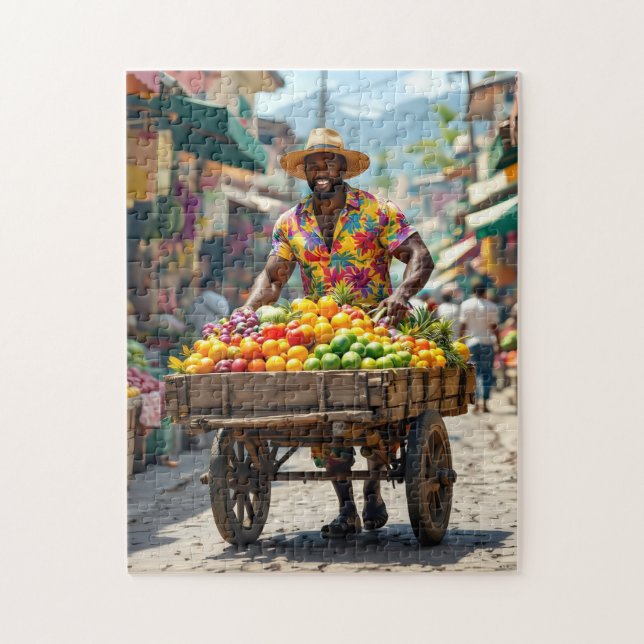 Quebra-cabeça carrinho de mão da Jamaica (Vertical)