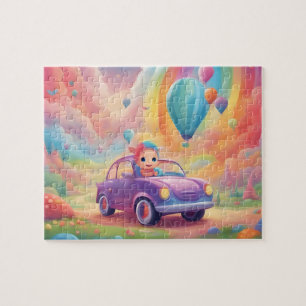 Quebra-cabeça Carro de Brinquedo Colorido Bonito