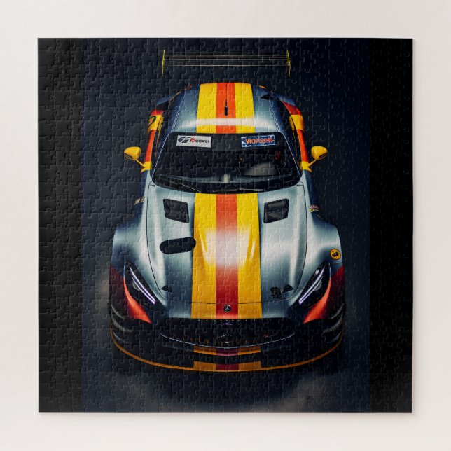 Quebra-cabeça Carro de Corrida de Matte Vibrante, Jigserra, Queb (Vertical)