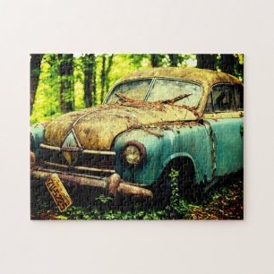 Quebra-cabeça Carro de Lixo Carro vintage Abandonado