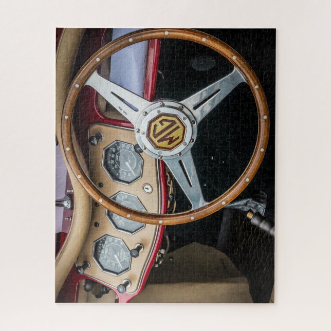 Quebra-cabeça carro desportivo clássico britânico MG TF (Vertical)