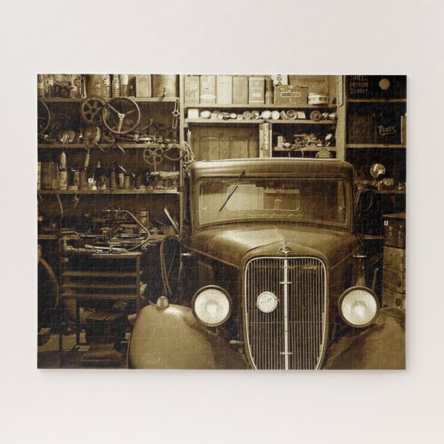 Quebra-cabeça Carro vintage Garage and Repair Compro (Horizontal)