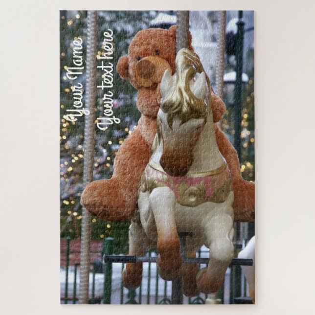 Quebra-cabeça Carrossel com Urso de Teddy (Vertical)
