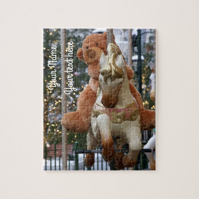 Quebra-cabeça Carrossel com Urso de Teddy (Vertical)