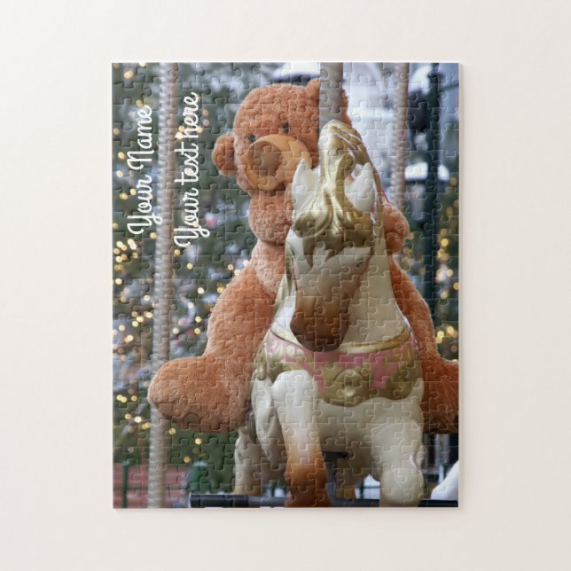 Quebra-cabeça Carrossel com Urso de Teddy (Vertical)