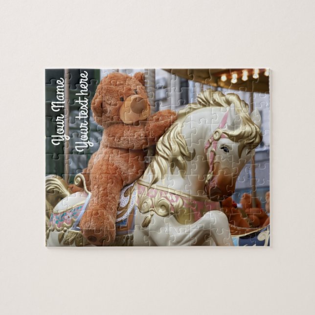 Quebra-cabeça Carrossel com Urso de Teddy (Horizontal)