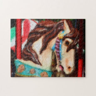 Quebra-cabeça Carrossel Horse Impressionista 