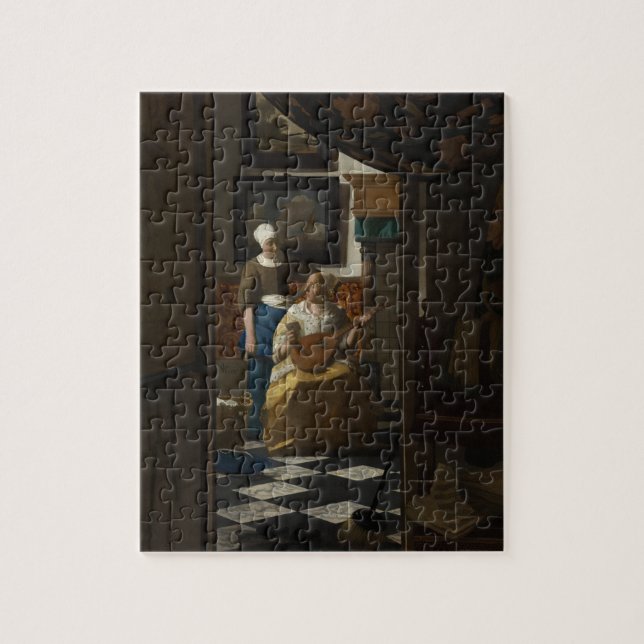 Quebra-cabeça Carta de Amor de Johannes Vermeer (Vertical)