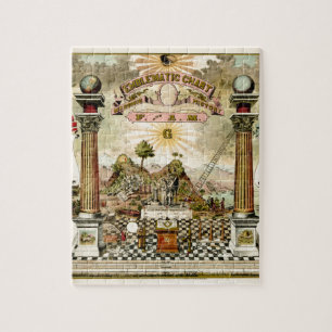 Quebra-cabeça Carta emblemática maçónica do Freemason