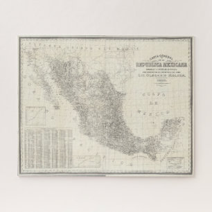 Quebra-cabeça Carta Geral da República Mexicana Mapa