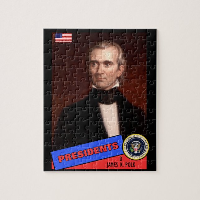 Quebra-cabeça Cartão de beisebol de James K. Polk (Vertical)