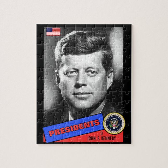Quebra-cabeça Cartão de beisebol de John F. Kennedy (Vertical)