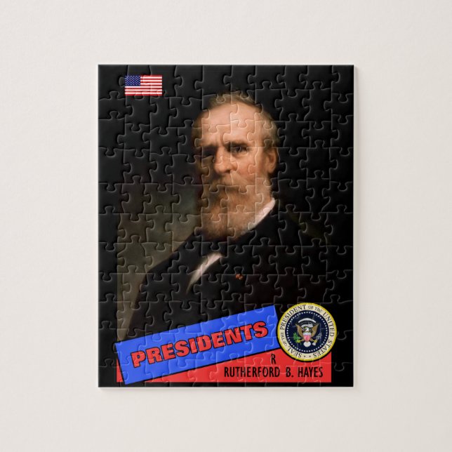 Quebra-cabeça Cartão de Beisebol de Rutherford B. Hayes (Vertical)