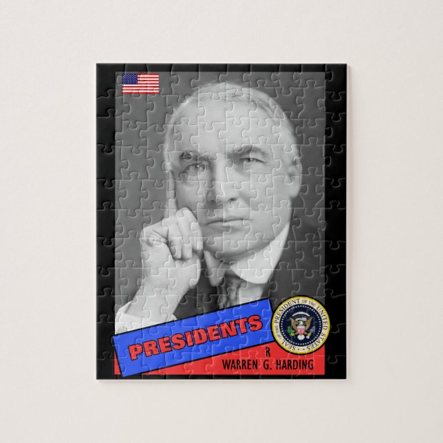 Quebra-cabeça Cartão de beisebol de Warren G. Harding (Vertical)