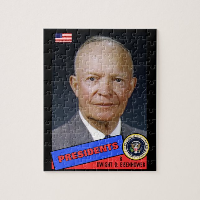 Quebra-cabeça Cartão de Beisebol Dwight D. Eisenhower (Vertical)