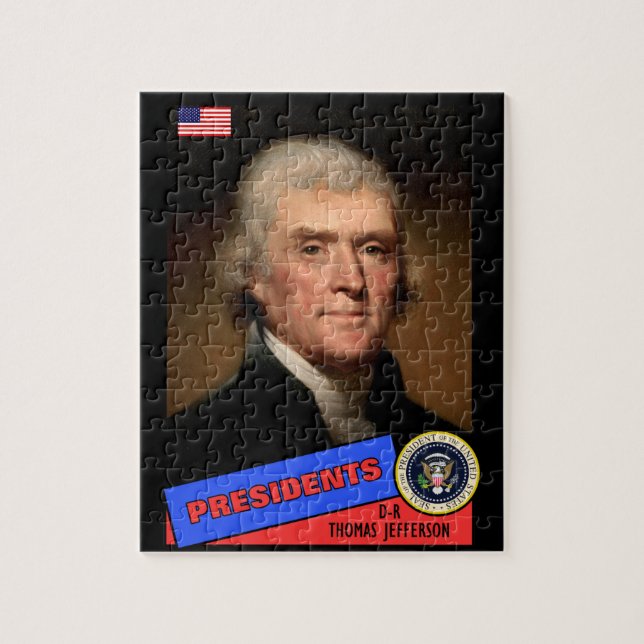 Quebra-cabeça Cartão de beisebol Thomas Jefferson (Vertical)