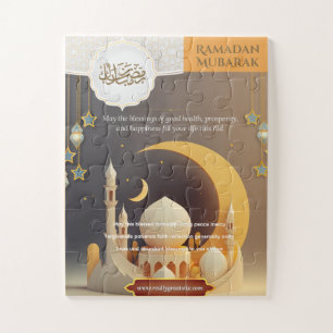 Quebra-cabeça Cartão Eid Mubarak com Masjid