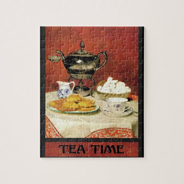 Quebra-cabeça Cartão-postal Albert Samuel Anker ~ Tea Time (Vertical)