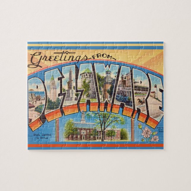 Quebra-cabeça Cartão postal antigo de Delaware 8x10  (Horizontal)