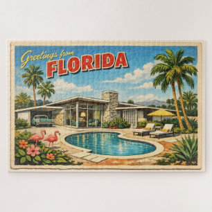 Quebra-cabeça Cartão postal da Flórida em estilo moderno de mead