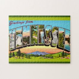 Quebra-cabeça Cartão Postal de Boas-Vindas Retro Tennessee