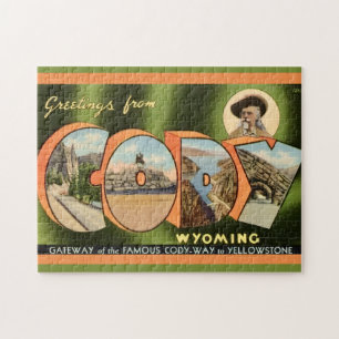 Quebra-cabeça Cartão postal de Cody Wyoming 11x14