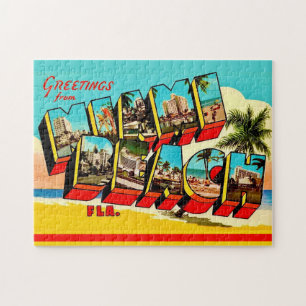 Quebra-cabeça Cartão postal de Miami Beach 11x14