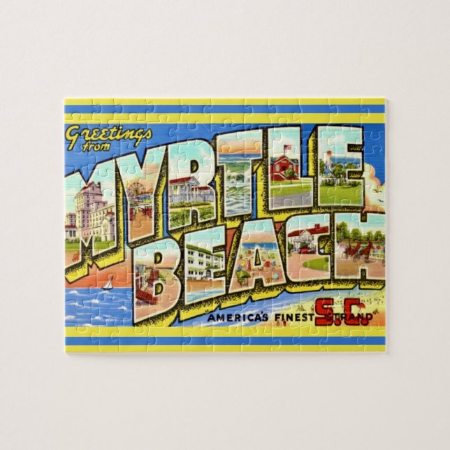 Quebra-cabeça Cartão postal de Myrtle Beach 8x10 (Horizontal)