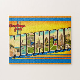 Quebra-cabeça Cartão-postal de Saudações de Michigan