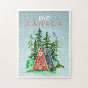 Quebra-cabeça Cartão postal de viagens vintage Canadá Quebra-c