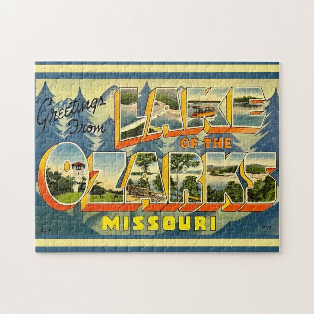 Quebra-cabeça Cartão postal do Lago dos Ozarks 11x14 (Horizontal)