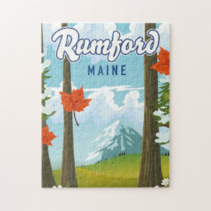 Quebra-cabeça Cartão-postal do poster de viagens Rumford Maine