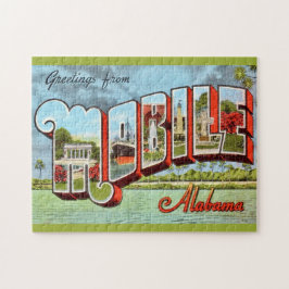 Quebra-cabeça Cartão postal retro de Mobile Alabama