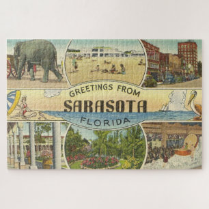 Quebra-cabeça Cartão postal Vintage Sarasota