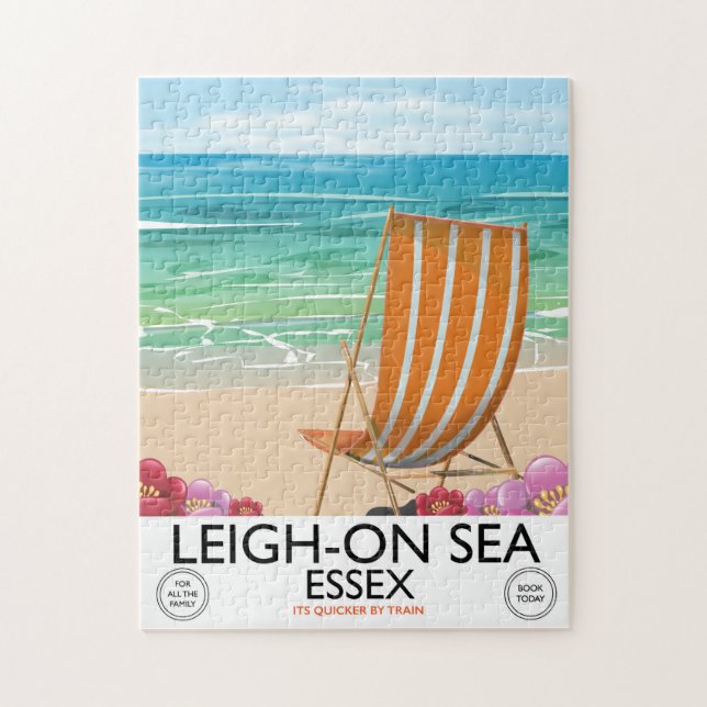 Quebra-cabeça Cartaz da costa de Leigh-on-Sea Essex (Vertical)